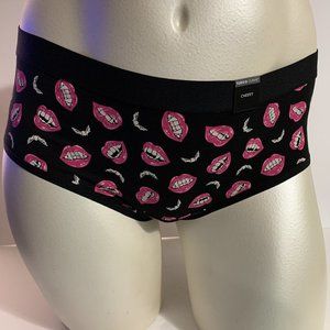 Torrid Cheeky Panties Underwear Halloween Fangs Lips Bats Black Plus 6 30